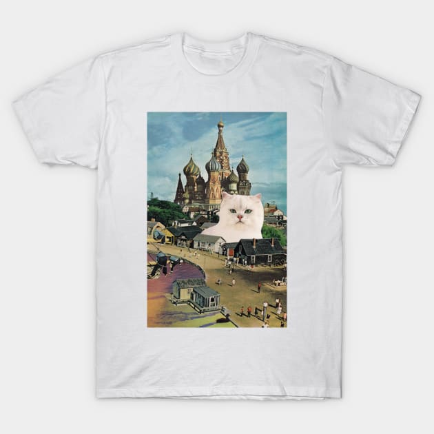 Giant Cat T-Shirt by Lerson Pannawit